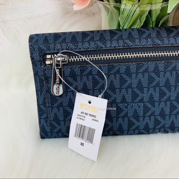 Michael Kors Bags Michael Kors Large Trifold Wallet Admiral Blue Poshmark